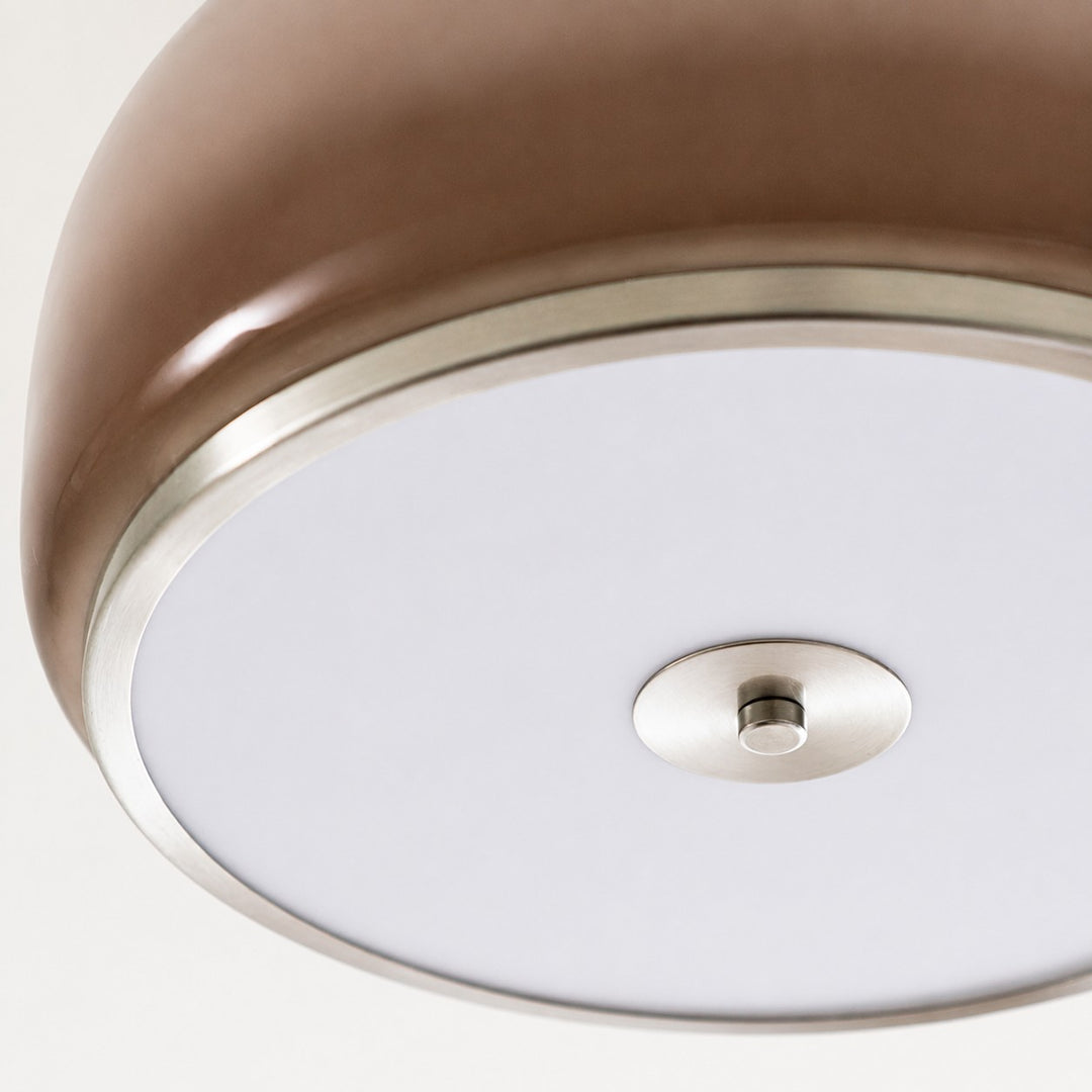 Liora Bauhaus-plafondlamp van amberkleurig glas, direct tegen het plafond