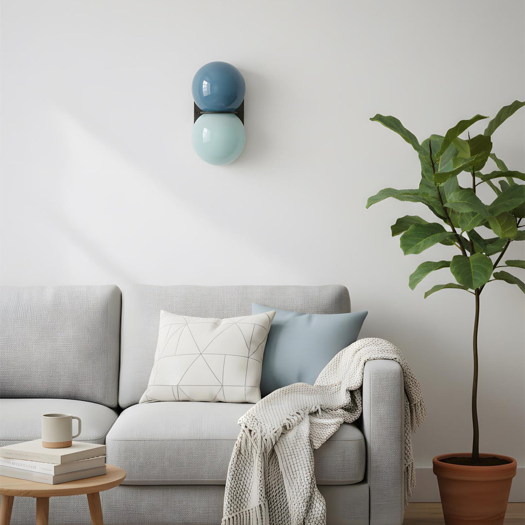 Twinwave Wandleuchte – Doppel-Glaskugel-Wandleuchte für Wohnzimmer und Schlafzimmer