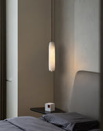 Load image into Gallery viewer, Alabaster Flute Pendant Light