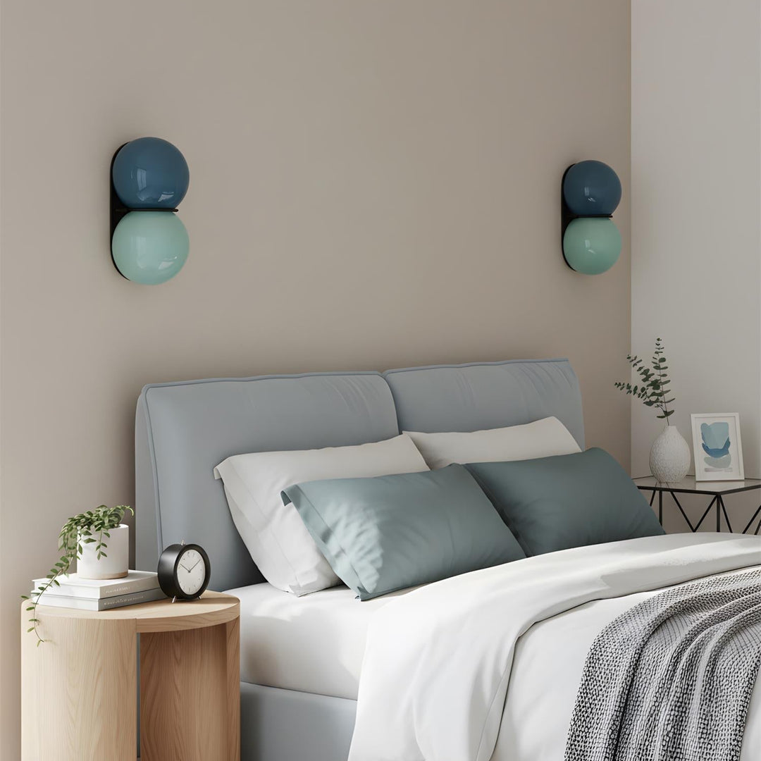 Twinwave Wandleuchte – Doppel-Glaskugel-Wandleuchte für Wohnzimmer und Schlafzimmer