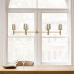 Load image into Gallery viewer, Galvia Champagne Bronze 6-Light Chandelier - Metal Adjustable
