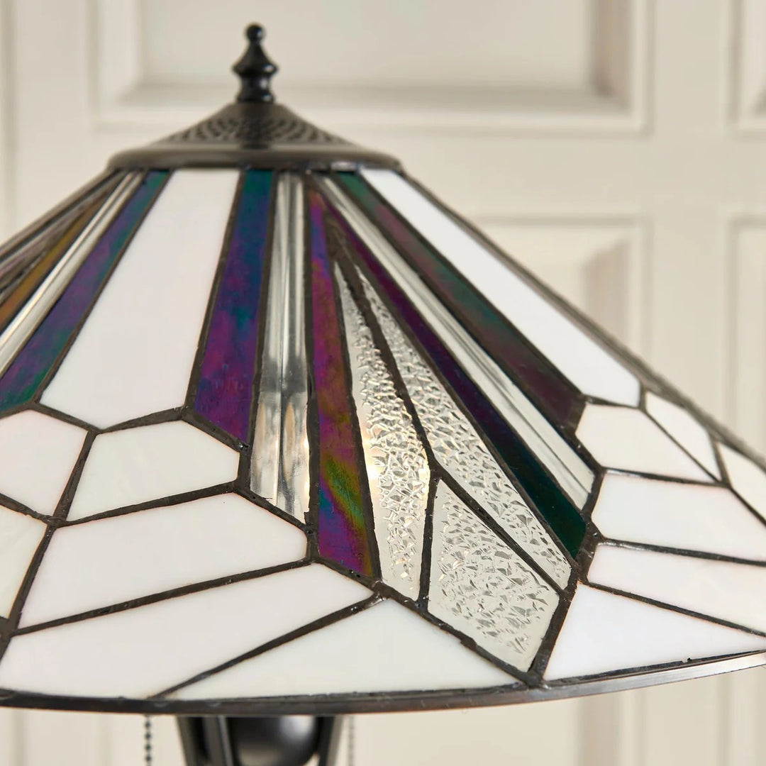TF Astoria Art Deco Vloerlamp van Glas-in-Lood – Geometrisch Ontwerp Staande Lamp voor Woonkamer