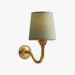 Load image into Gallery viewer, Cottaloy Vintage Fabric Curved Arm Wall Lamp for Living Room or Bedroom