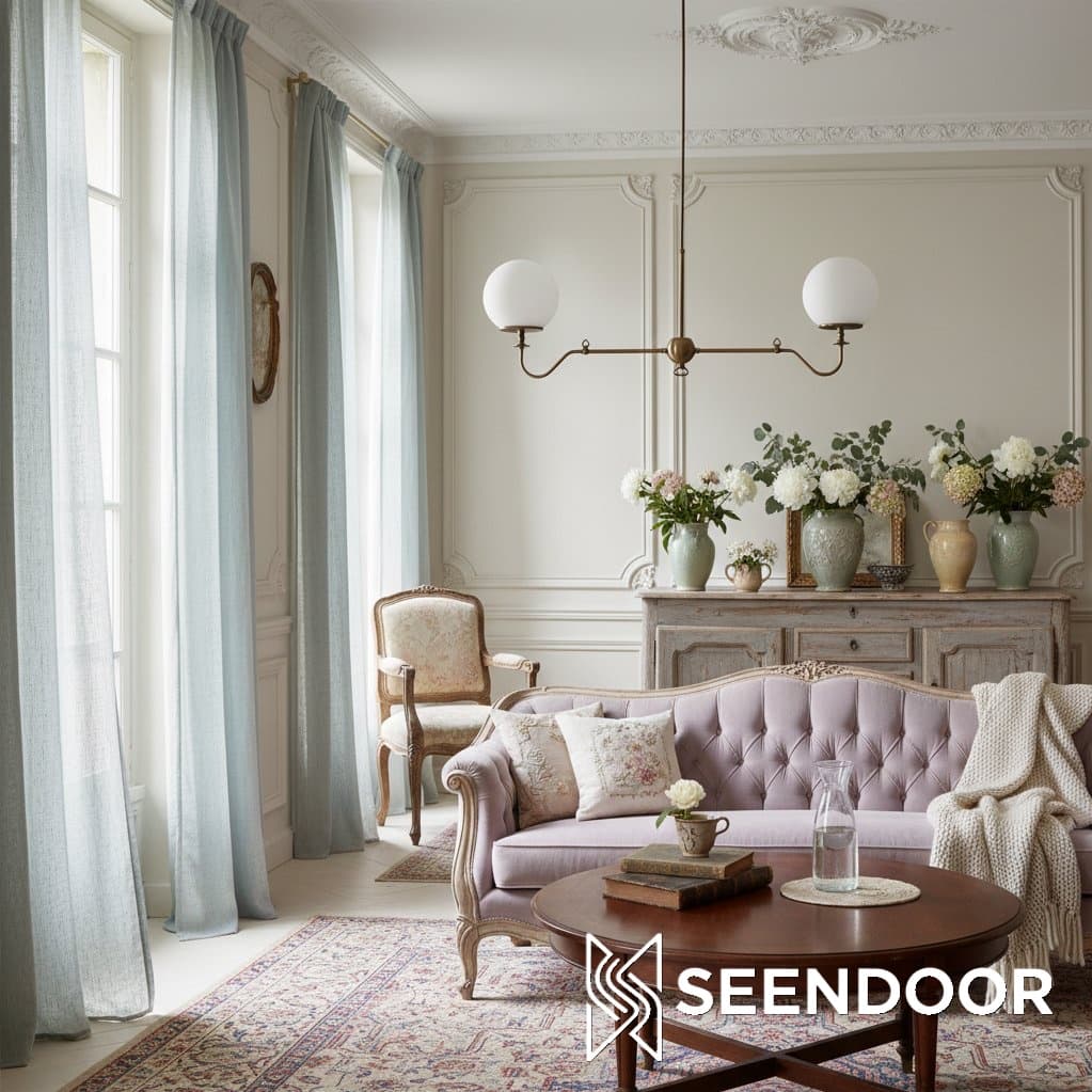 Glorica Glass Linear Modern Chandelier for Kitchen & Living Room