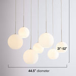 Load image into Gallery viewer, Selvion Elegant 7-Light Globe Chandelier – Glass Pendant Light
