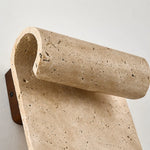 Cargar imagen en el visor de la Galería, Side profile of natural travertine wall sconce