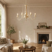 Vintage French Crystal Candle Chandelier