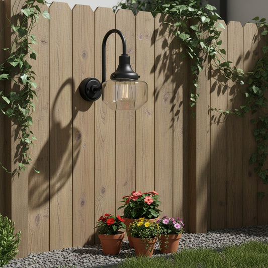 Lámpara de Pared Exterior Roborix – Silueta Curvada de Herencia para Porches y Entradas