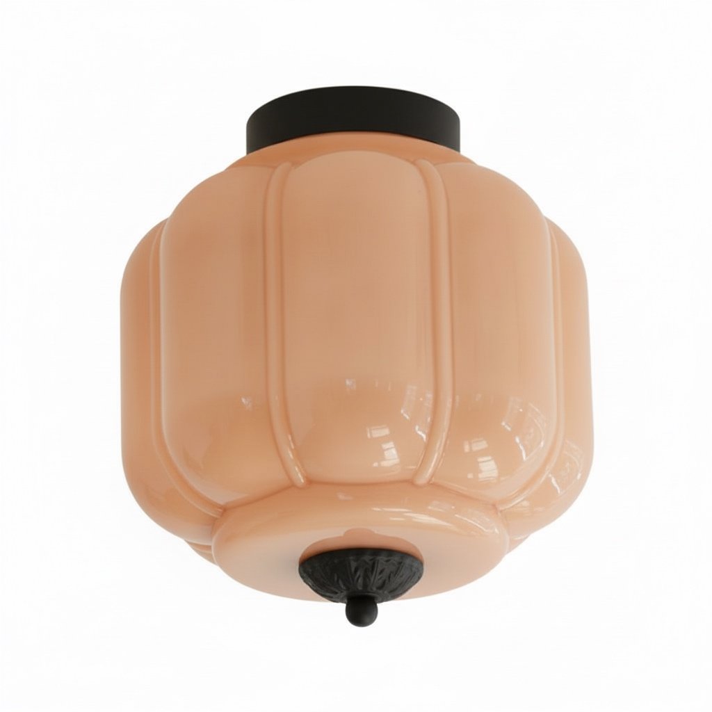 Vintage Eloise Milk Glass Flush Mount Ceiling Light - Vintage Charm Soft Glow