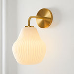 Load image into Gallery viewer, Rivrona Ribbed Glass Wall Sconce - Elegant Modern Lighting for Hallway &amp; Bedroom
