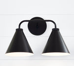 Load image into Gallery viewer, Korvi Iron Tapered Sconce Light - Wall Fixture in Black or Brass
