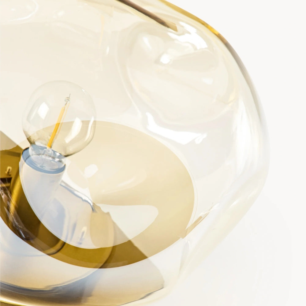 Glissora glazen tafellamp – zachte sculpturale glazen vorm voor woonkamer of slaapkamer