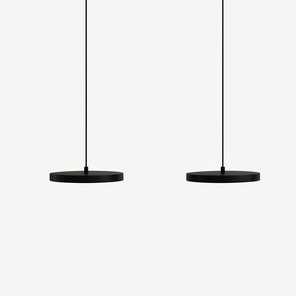 Evanos Disc Design Pendant Light – Sculptural Iron Disc Style for Modern Dining Room