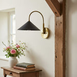 Load image into Gallery viewer, Curva Metal Curved Arm Modern Wall Sconce for Bedroom &amp; Hallway
