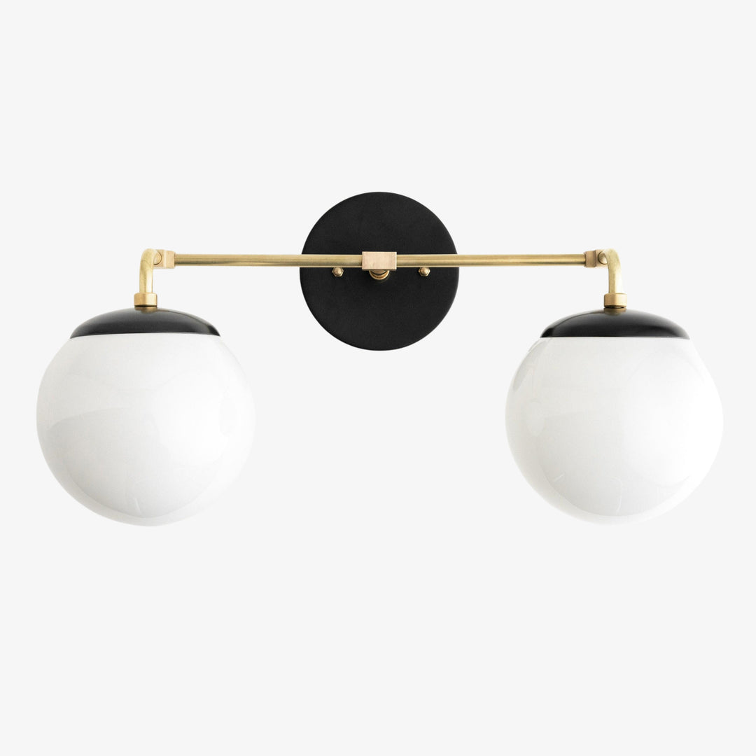 Glorica Glass Wall Sconce - Modern Vintage Vanity Light Fixture