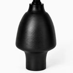 Cargar imagen en el visor de la Galería, Black ribbed ceramic base detail
