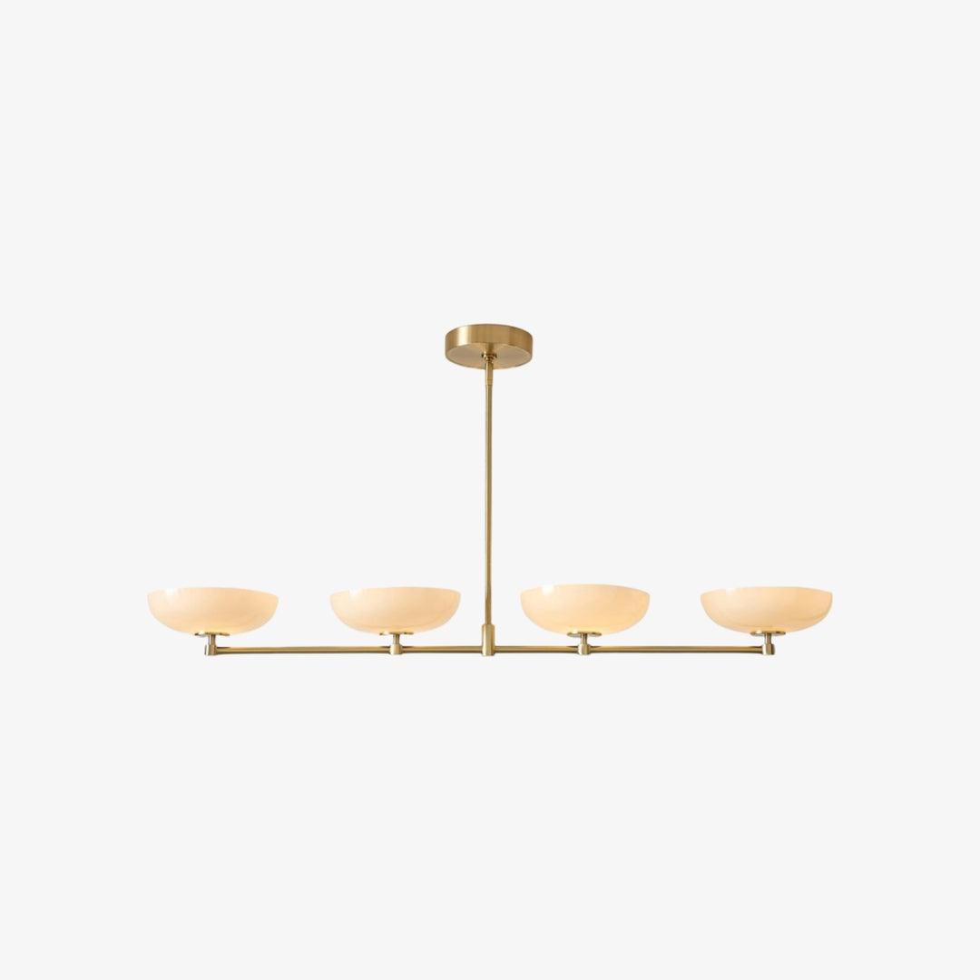 Lámpara de araña de globo de vidrio Vega de estilo moderno de mediados de siglo con pantallas de vidrio para comedor y isla de cocina