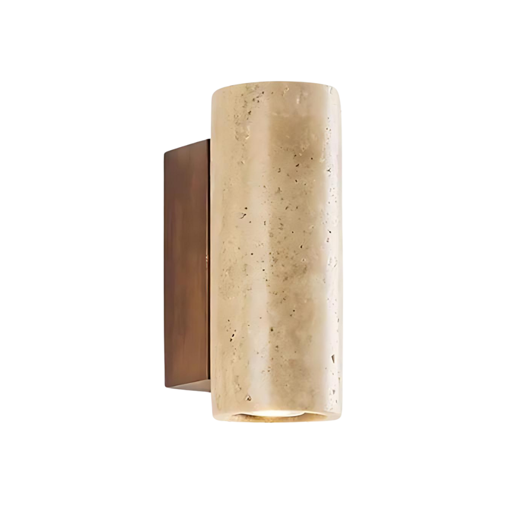 Kinkiet Wabi-Sabi Aura z trawertynu