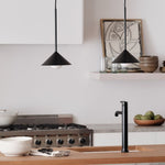 Load image into Gallery viewer, Brivana Adjustable Pendant – Cone Shade Light for Kitchen or Dining

