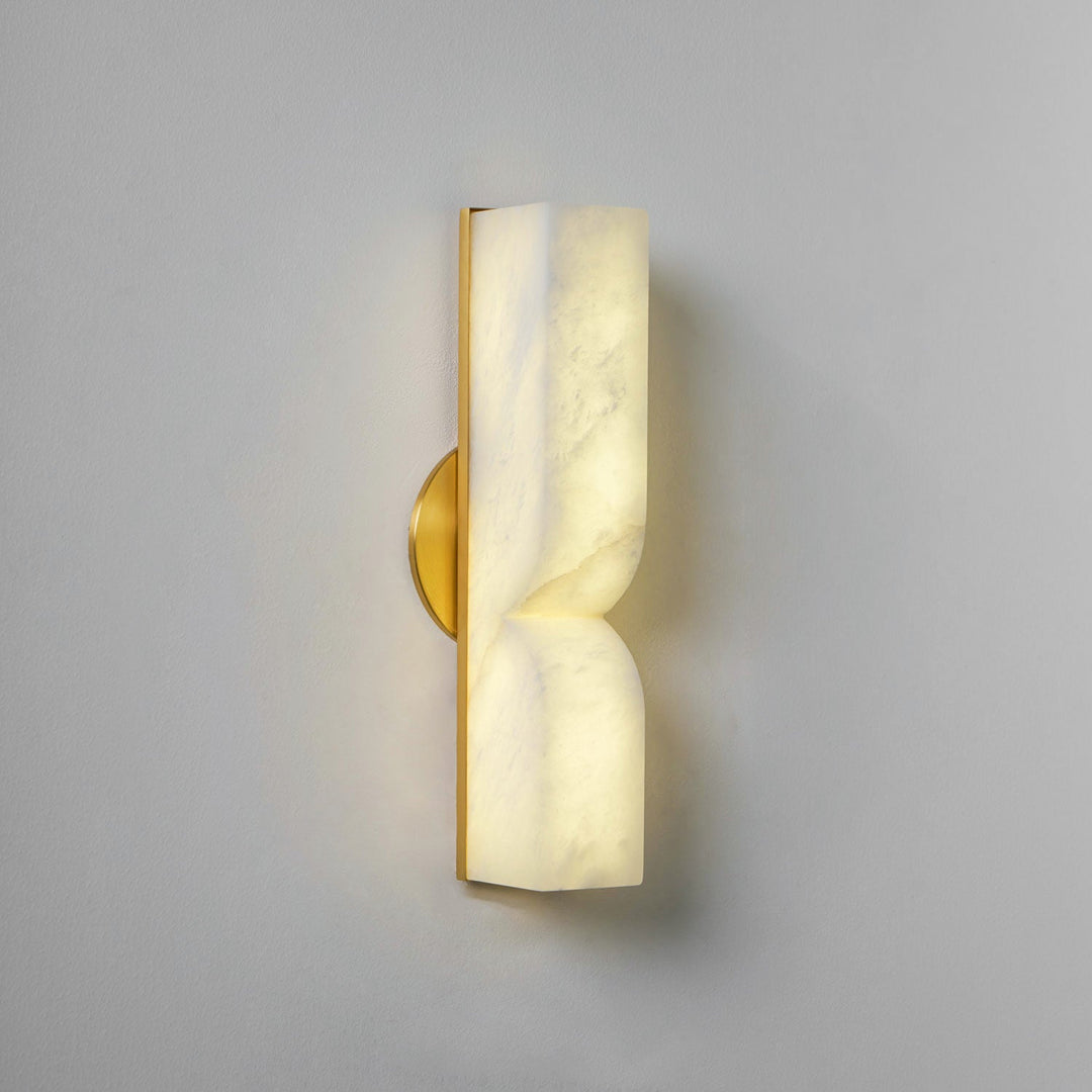 Rechteckige Alabaster-Wandleuchte