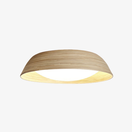 Lámpara de techo Bambori estilo Japandi con textura de bambú - Luz de acento natural para sala de estar