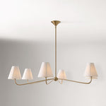 Load image into Gallery viewer, Fibura Metal Modern Linen Shade Linear Chandelier - Clean Lines
