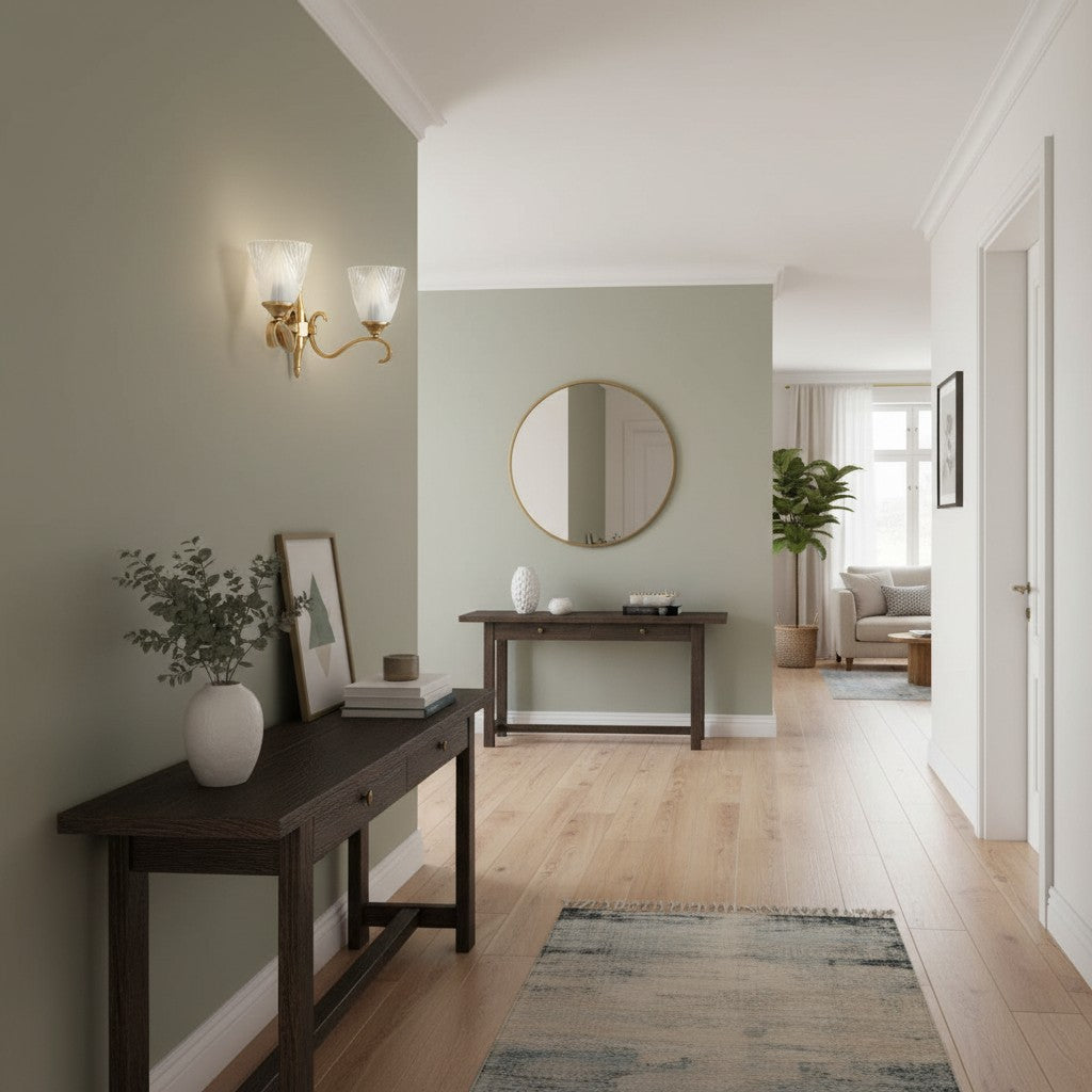 Lunetal Double-Head Wall Sconce – Vintage Metal Glass for Hallway and Bedroom