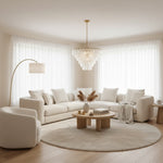 Load image into Gallery viewer, Lumvey Glass Round Chandelier - Elegant Pendant Light for Dining Room and Living Room