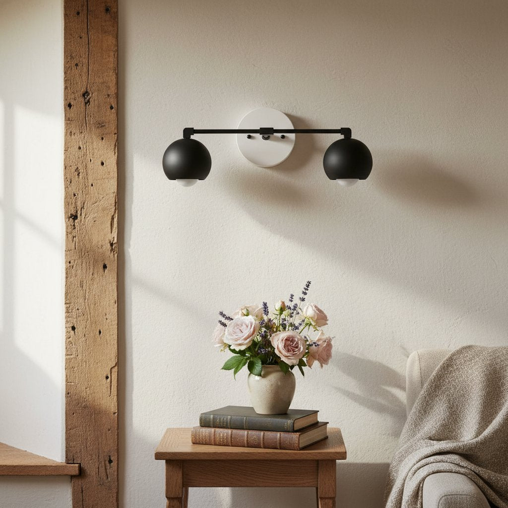 Metio Dome Decorative Vanity Light - Classic Orb Shade Bathroom Wall Lamp