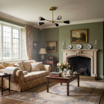 Load image into Gallery viewer, Pyralis Cone Semi Flush Brass Chandelier - Gold Modern Sputnik Light Fixture
