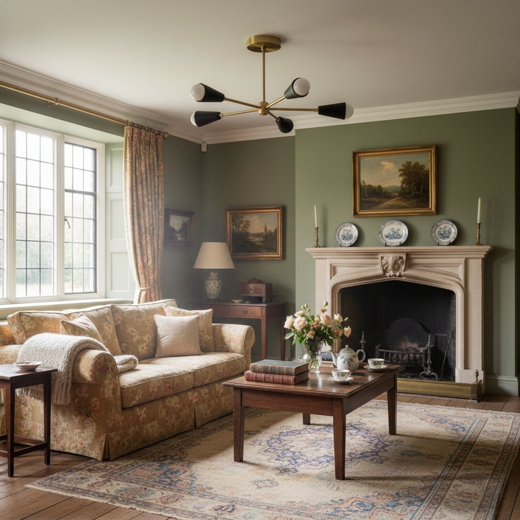 Pyralis Cone Semi Flush Brass Chandelier - Gold Modern Sputnik Light Fixture