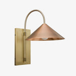 Load image into Gallery viewer, Conique Metal Minimalist Wall Sconce - Sculptural Brass Arch Light for Modern Interiors
