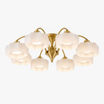 Afbeelding laden in galerijweergave, Arden florale plafondlamp van glas