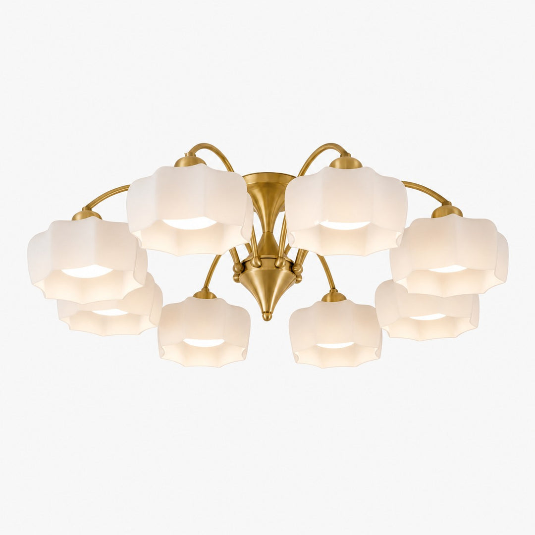 Arden florale plafondlamp van glas