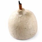 Cargar imagen en el visor de la Galería, Close-up of handmade textured paper pendant shade and ceramic top detail
