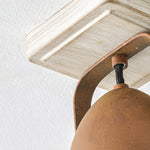 Cargar imagen en el visor de la Galería, White ceiling mount and adjustable rust bracket detail