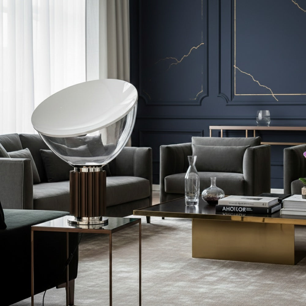 Bowlum Moderne Glazen Tafellamp - Iconische Komvormige Sfeerverlichting voor Woonkamer N46