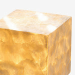 Cargar imagen en el visor de la Galería, Beamira Mica and Shell Table Lamp - Modern Square Shade Accent Light for Bedroom