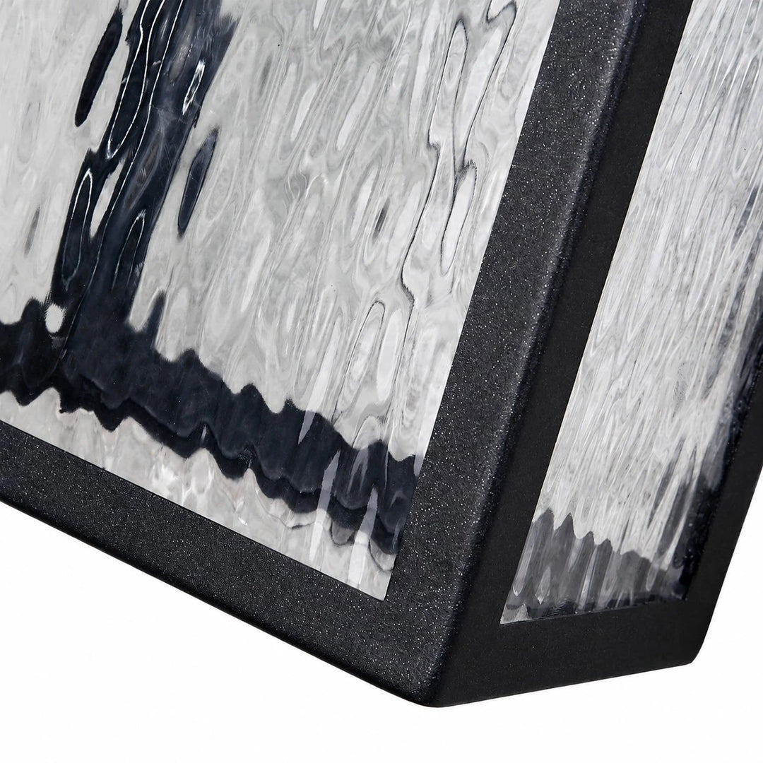 Textured glass and corner seam