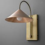 Load image into Gallery viewer, Conique Metal Minimalist Wall Sconce - Sculptural Brass Arch Light for Modern Interiors
