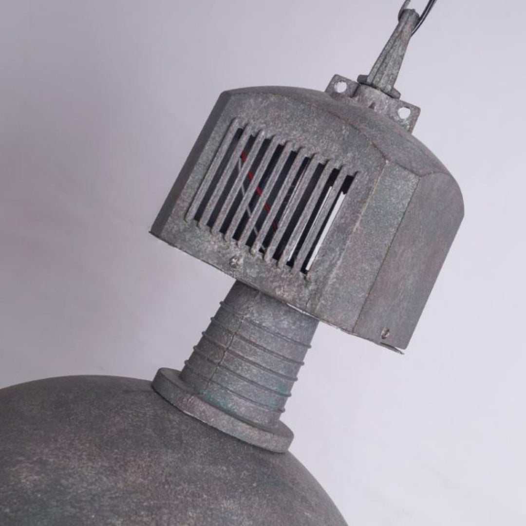 Industrielle Metall-Pendelleuchte mit Käfig