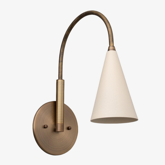 Curva Metal Curved Arm Modern Wall Sconce for Bedroom & Hallway
