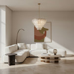 Load image into Gallery viewer, Lumvey Glass Round Chandelier - Elegant Pendant Light for Dining Room and Living Room