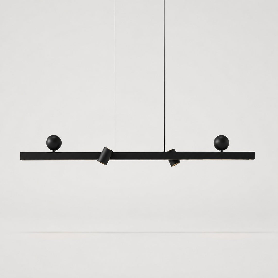 Lámpara colgante lineal para comedor con luz de lavado de pared