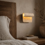 Cargar imagen en el visor de la Galería, Travertine wall light near headboard