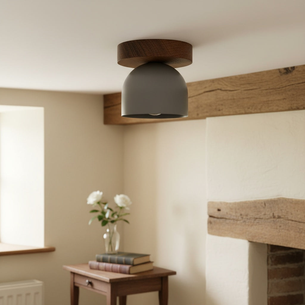 Metio Dome Bowl Shape Modern Flush Mount for Bedroom & Living Room