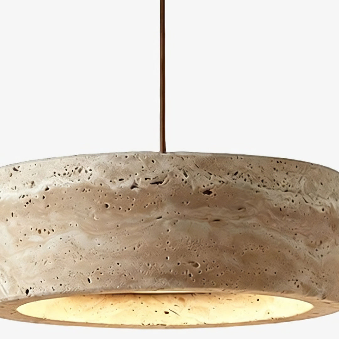 Kairis Travertijn Natuursteen Hanglamp - Vintage Stijl Verlichting voor Eet- en Woonruimtes