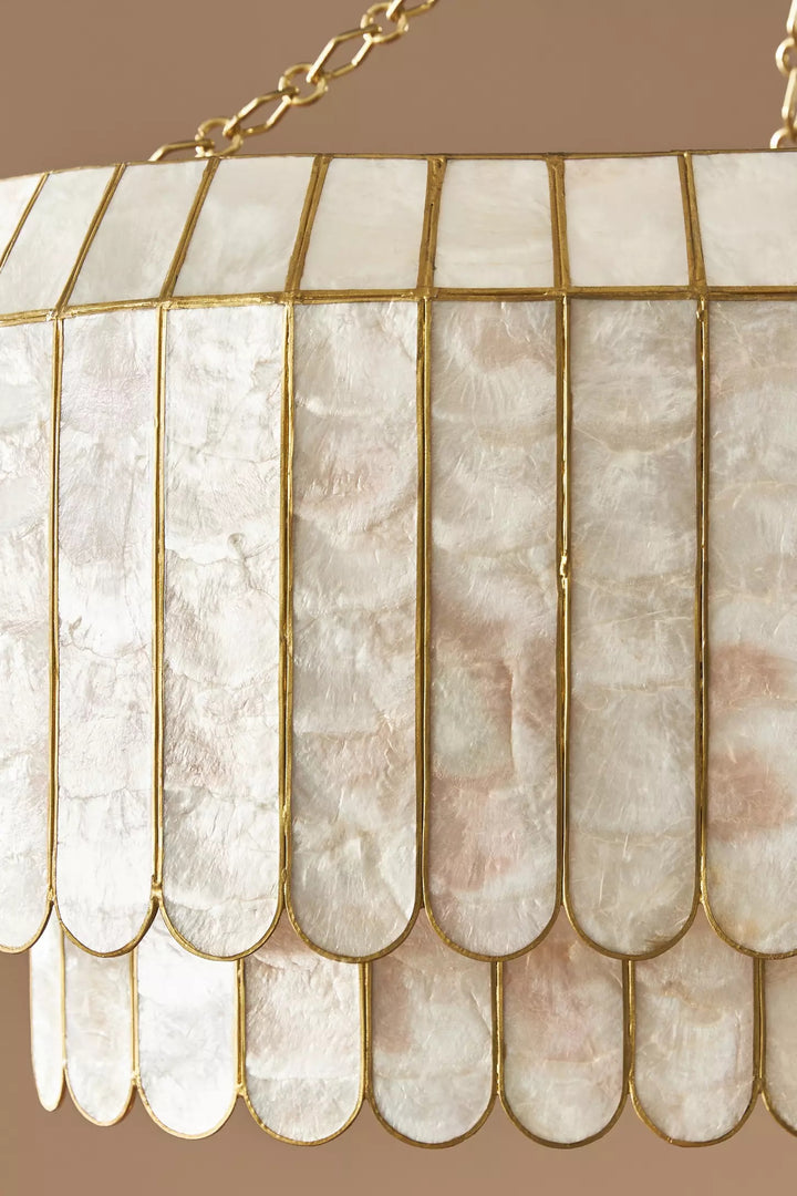 Lumica Capiz Facet Hanglamp - Elegant Natuurlijk Schelpenontwerp