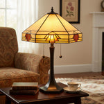 Afbeelding laden in galerijweergave, TF Nevada geometrische glas-in-lood tafellamp – tafellamp voor woonkamers en slaapkamers