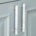 Load image into Gallery viewer, Modern Marble Brass Vanity Cabinet Handles for Drawers and Cupboards
